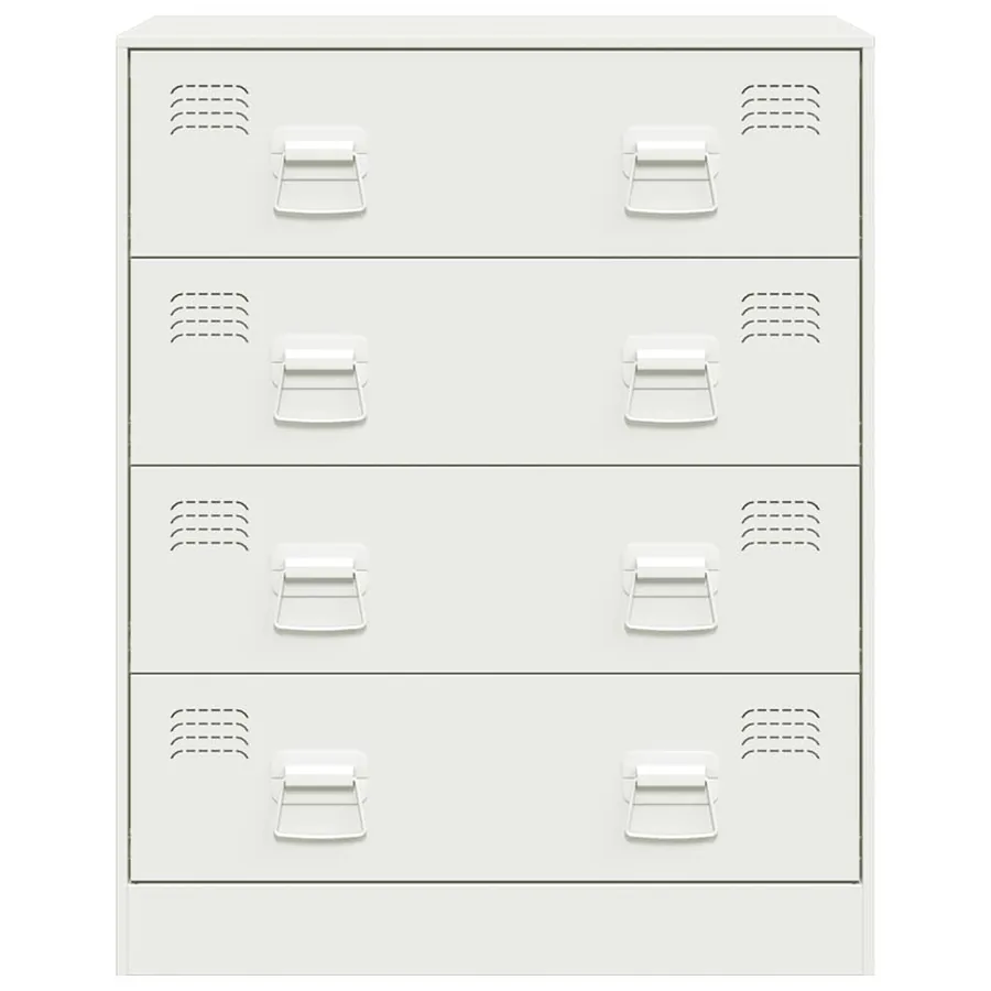 Buffet blanc 67x39x83 cm acier - 6