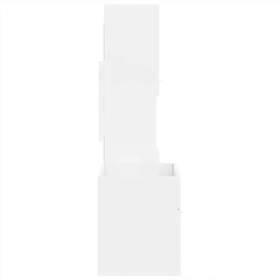 Ensemble de meubles de salle de bain 3 pcs blanc brillant - 6