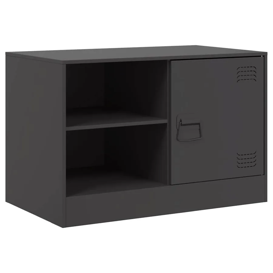 Meubles TV 2 pcs noir 67x39x44 cm acier - 6