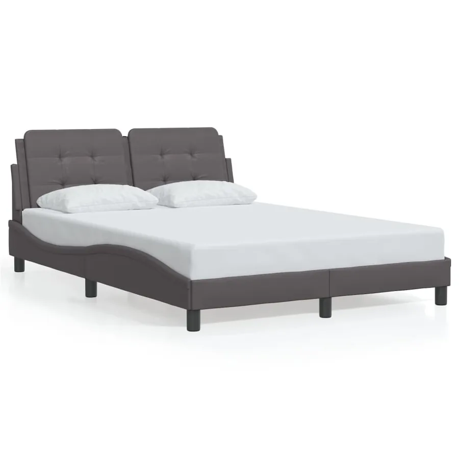 Cadre de lit avec LED sans matelas Zadar gris 120x200 cm - 5