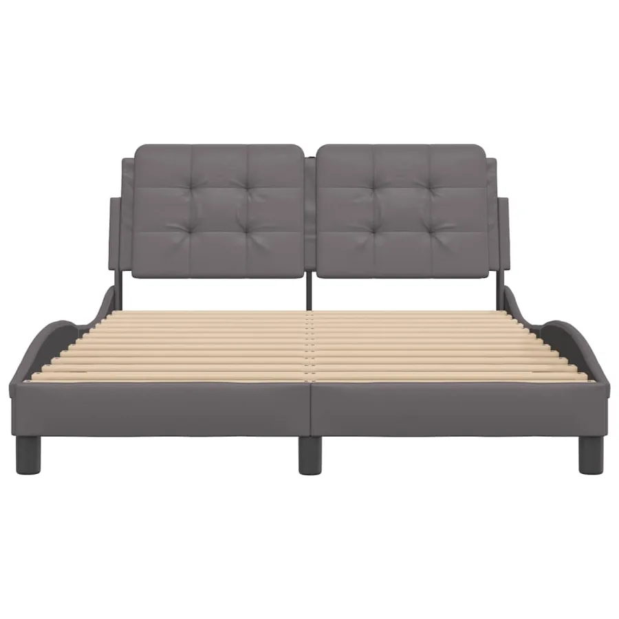 Cadre de lit avec LED sans matelas Zadar gris 120x200 cm - 6