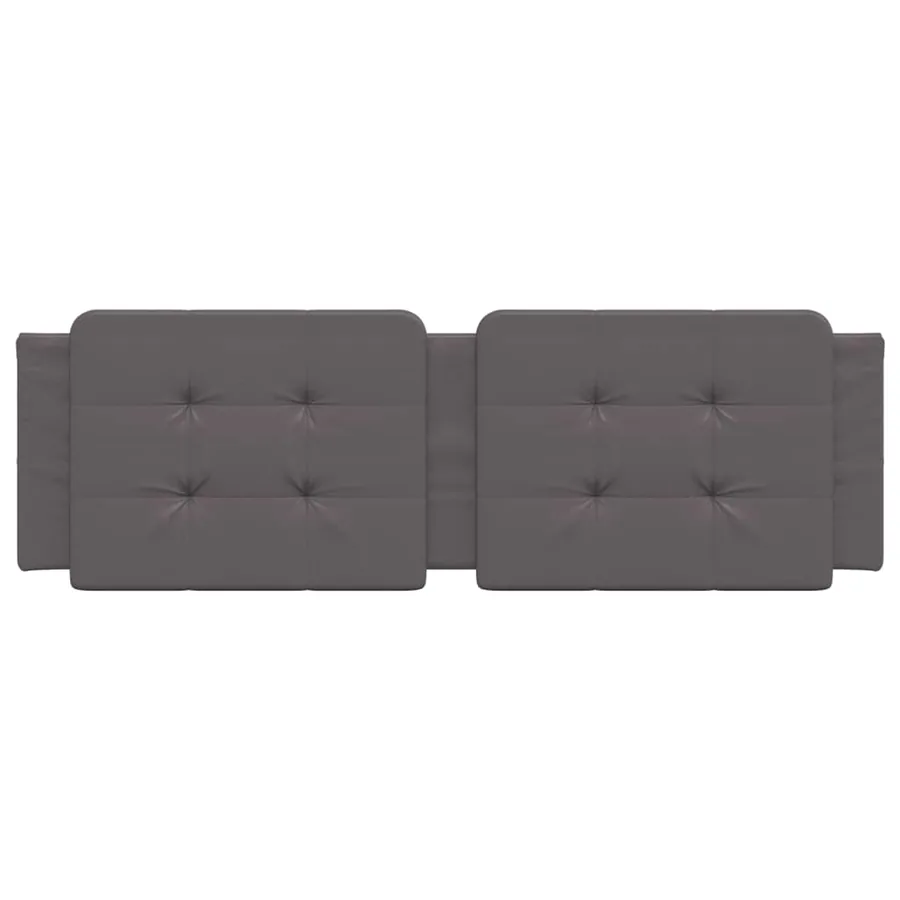 Coussin de tête de lit Zadar gris 160 cm similicuir - 4