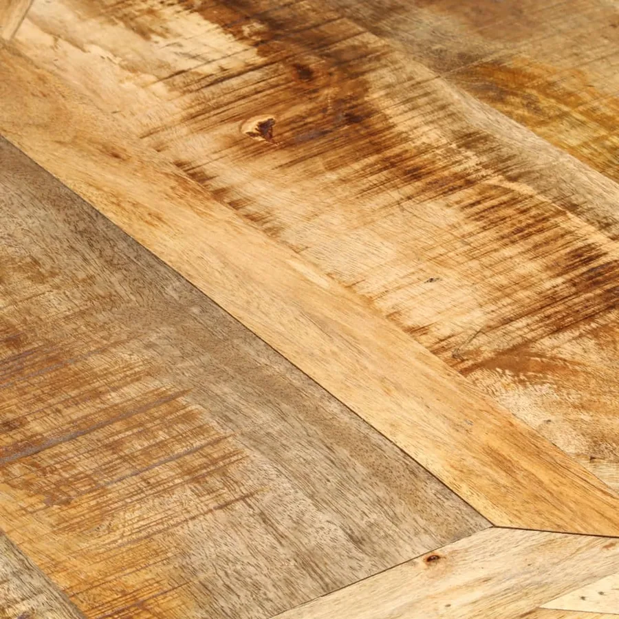 Table à dîner Ø150x76 cm bois de manguier massif brut - 5