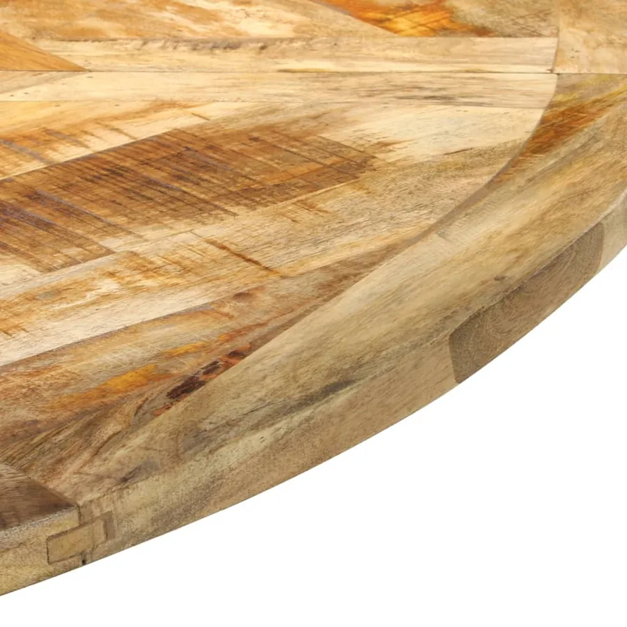 Table à dîner Ø150x76 cm bois de manguier massif brut - 6