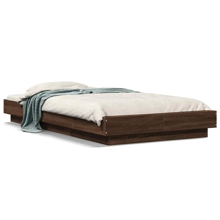 Cadre de lit sans matelas chêne marron 100x200 cm - 2