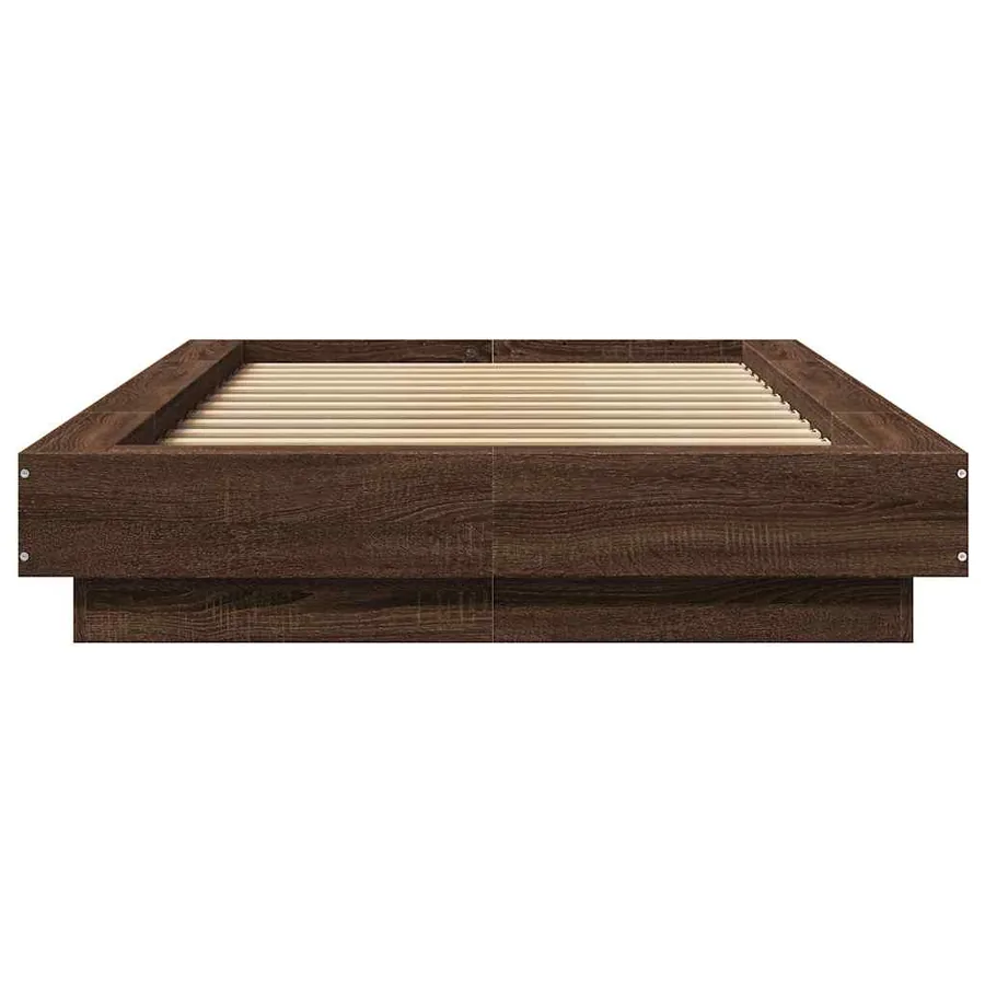 Cadre de lit sans matelas chêne marron 100x200 cm - 4
