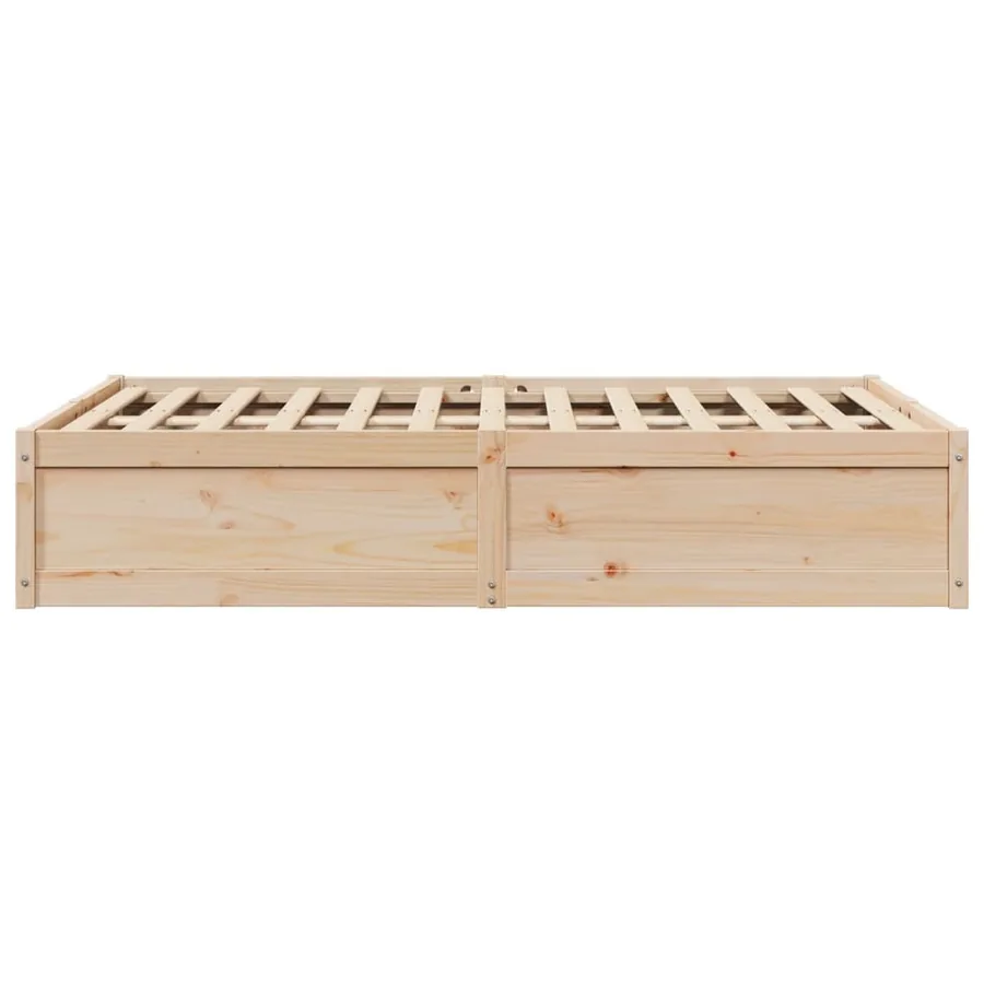 Cadre de lit sans matelas 135x190 cm bois de pin massif - 5
