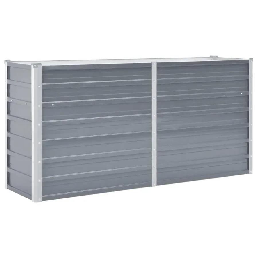 Garden raised bed Galvanised steel 160x40x77 cm Grey - 2