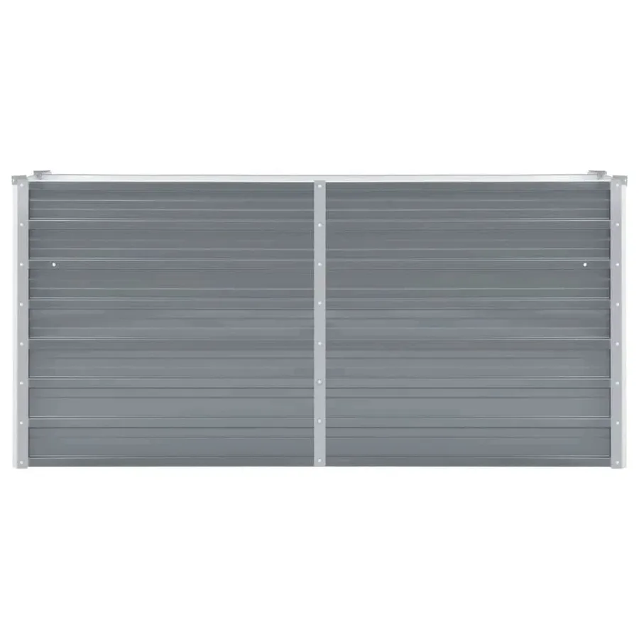 Lit surélevé de jardin Acier galvanisé 160x40x77 cm Gris - 3