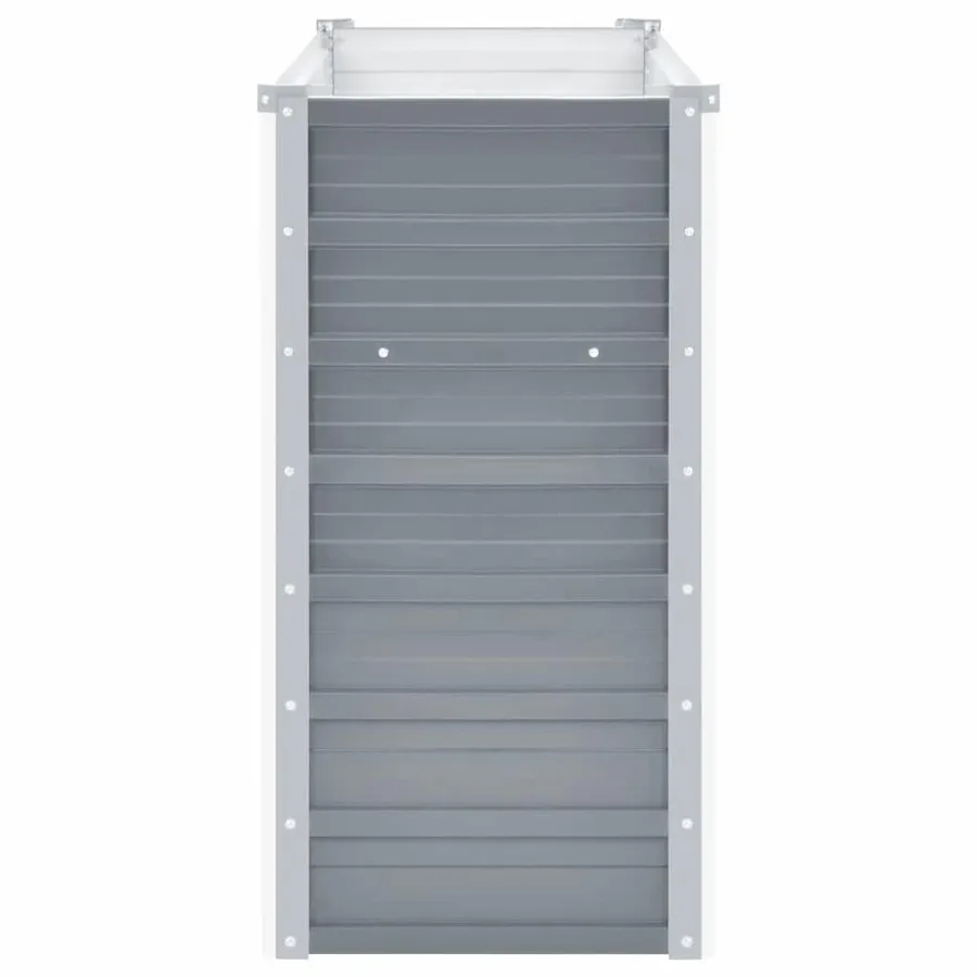 Lit surélevé de jardin Acier galvanisé 160x40x77 cm Gris - 4