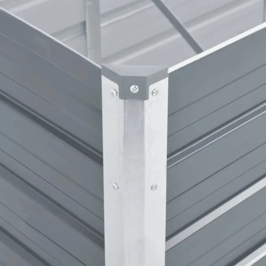 Garden raised bed Galvanised steel 160x40x77 cm Grey - 6