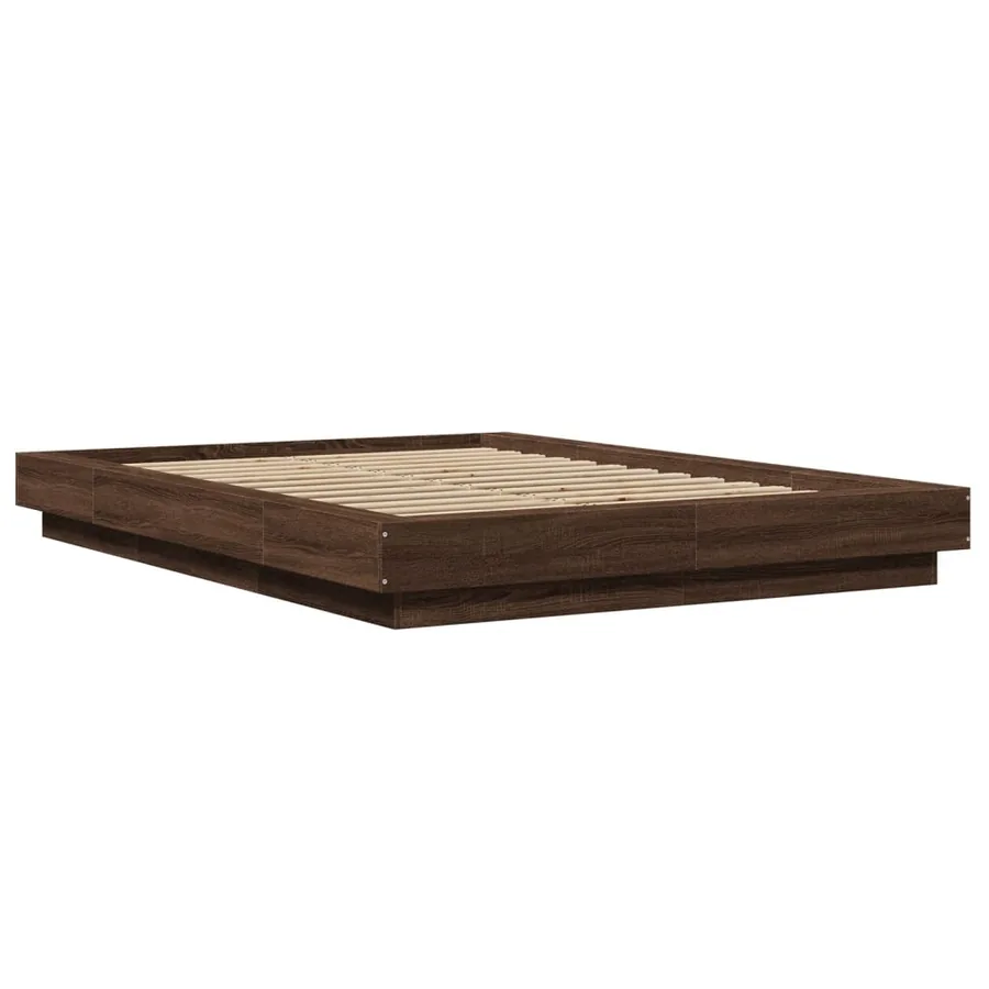 Cadre de lit sans matelas chêne marron 120x190 cm - 3
