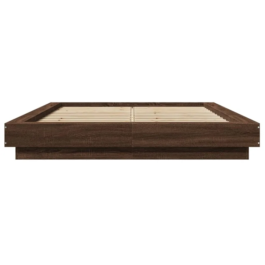 Cadre de lit sans matelas chêne marron 120x190 cm - 4