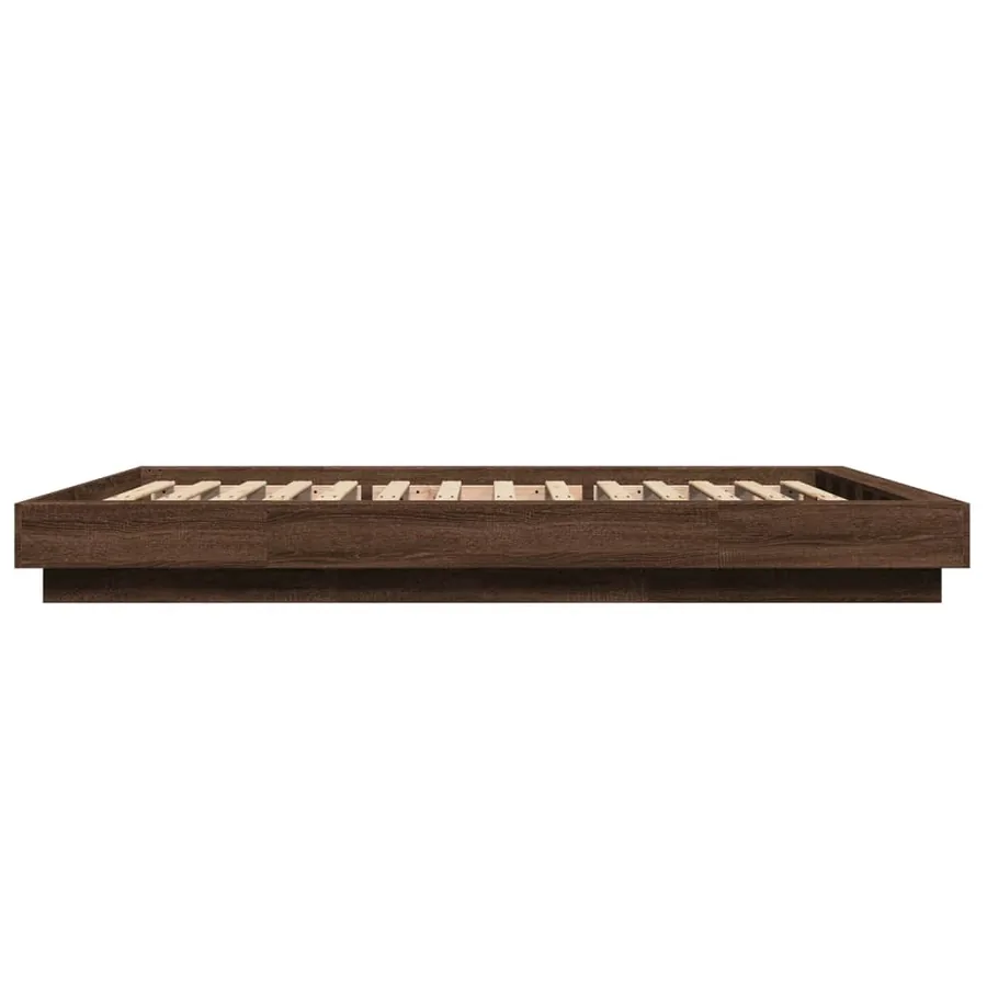 Cadre de lit sans matelas chêne marron 120x190 cm - 5