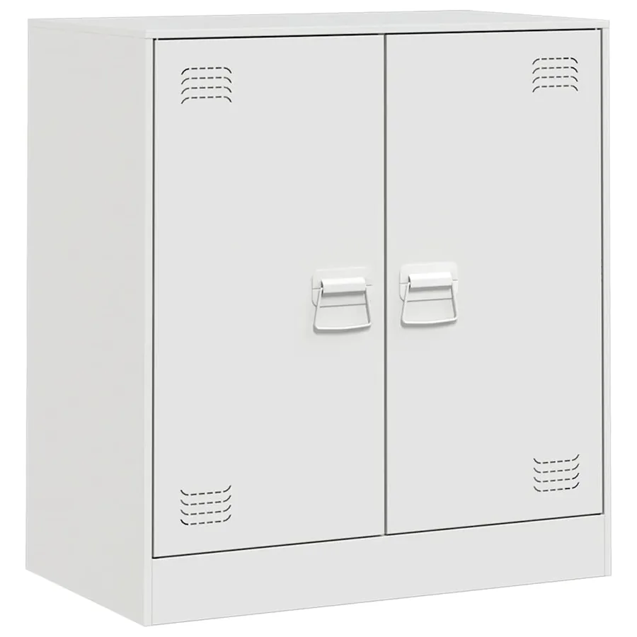 Buffet blanc 67x39x73 cm acier - 2