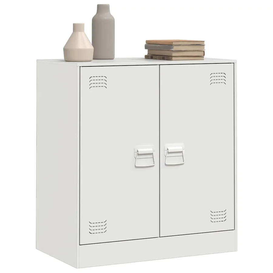 Buffet blanc 67x39x73 cm acier - 4