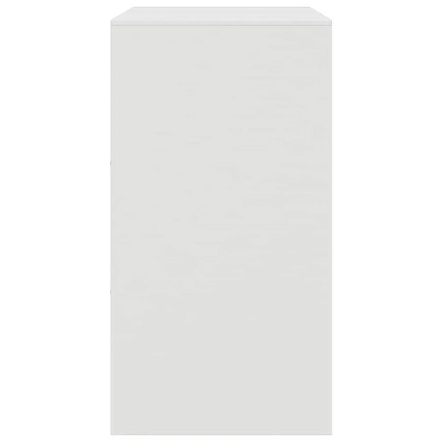 Buffet blanc 67x39x73 cm acier - 8