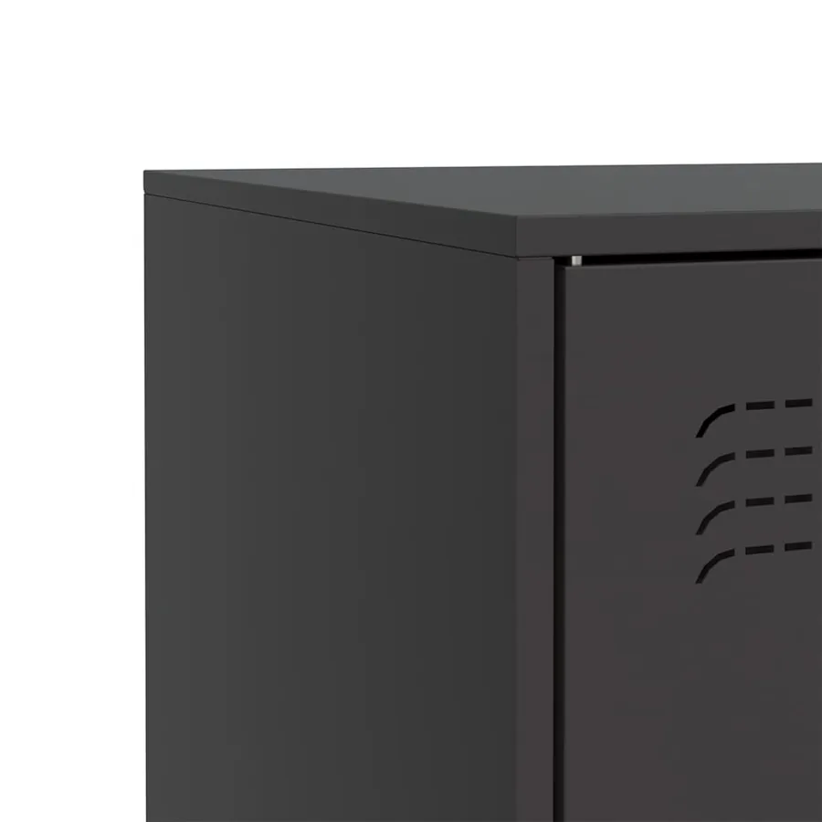 Buffet noir 67x39x73 cm acier - 10
