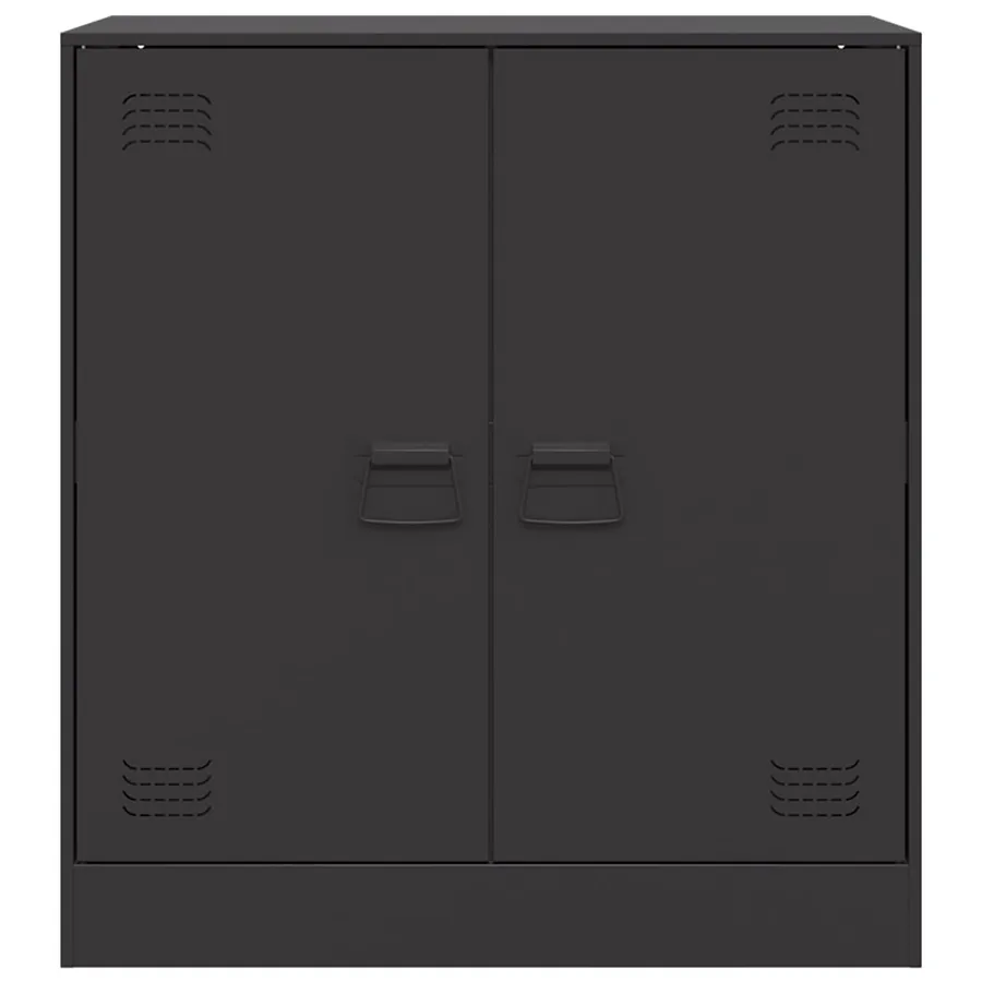 Buffet noir 67x39x73 cm acier - 6