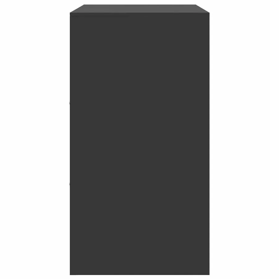 Buffet noir 67x39x73 cm acier - 8