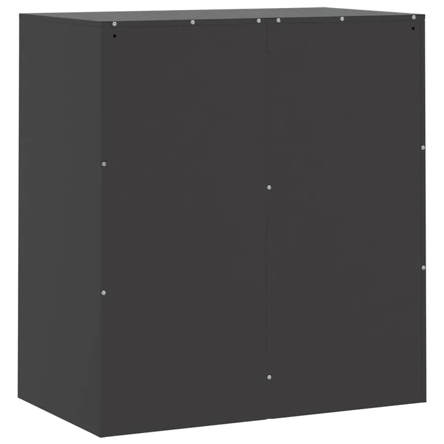 Buffet noir 67x39x73 cm acier - 9