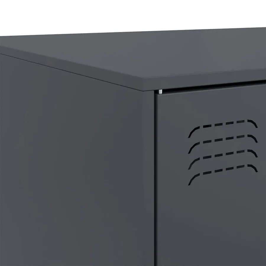 Table basse anthracite 67x50x44 cm acier - 10