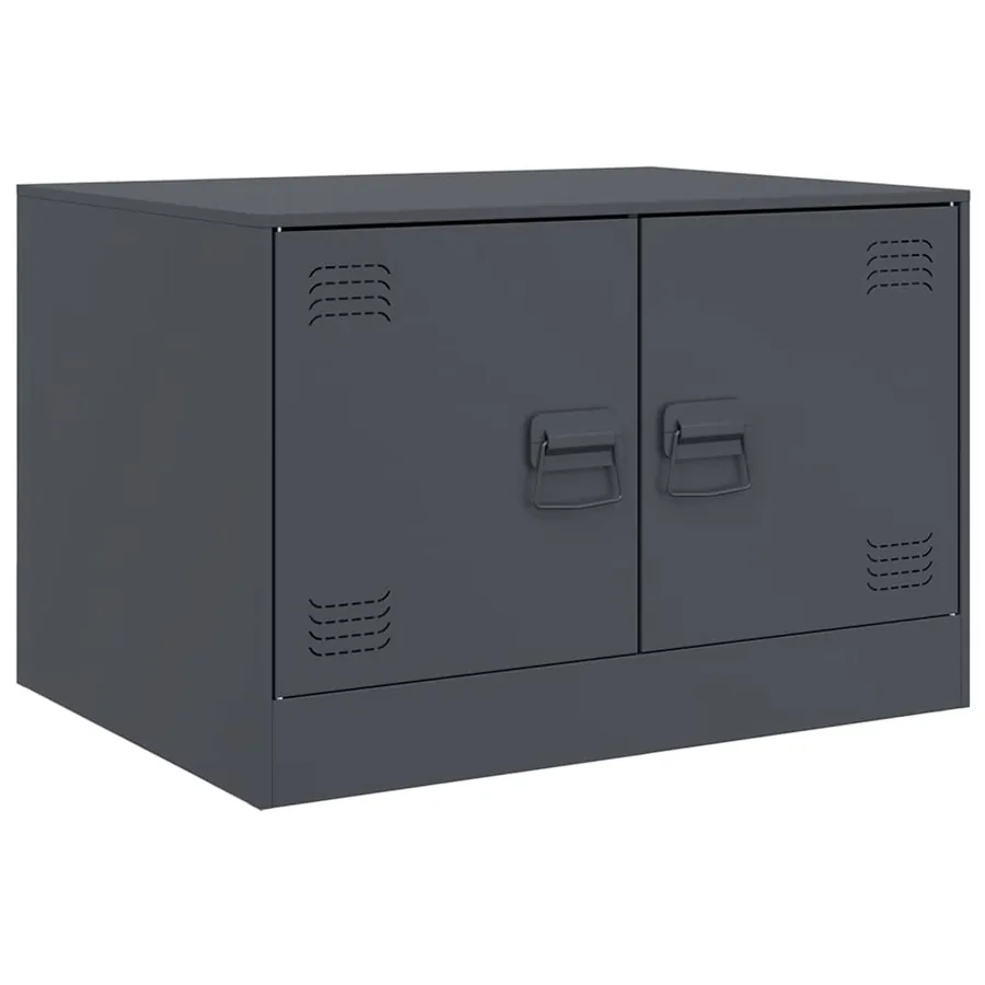 Table basse anthracite 67x50x44 cm acier - 2