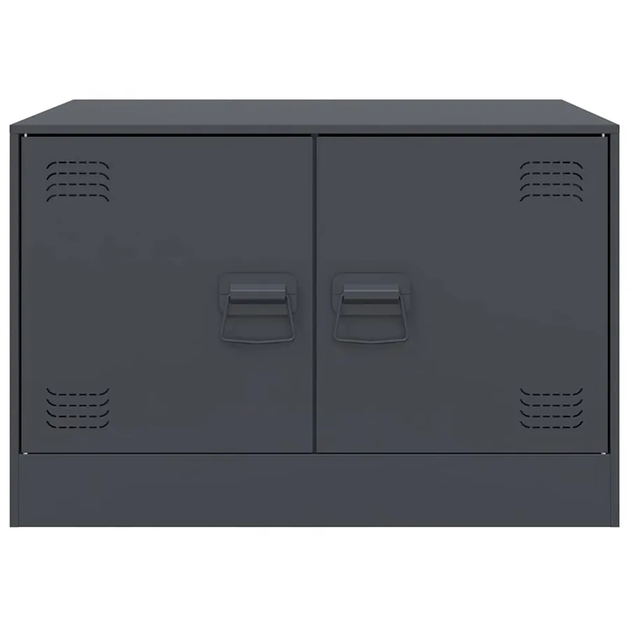 Table basse anthracite 67x50x44 cm acier - 6