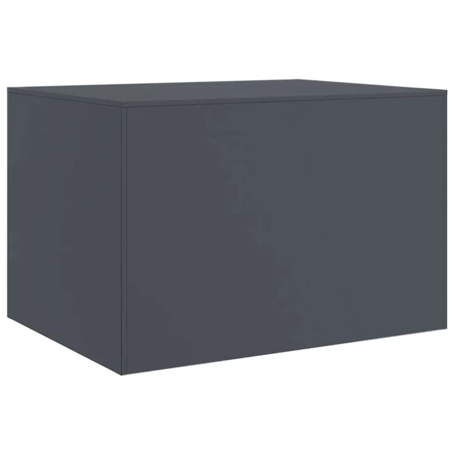 Table basse anthracite 67x50x44 cm acier - 9