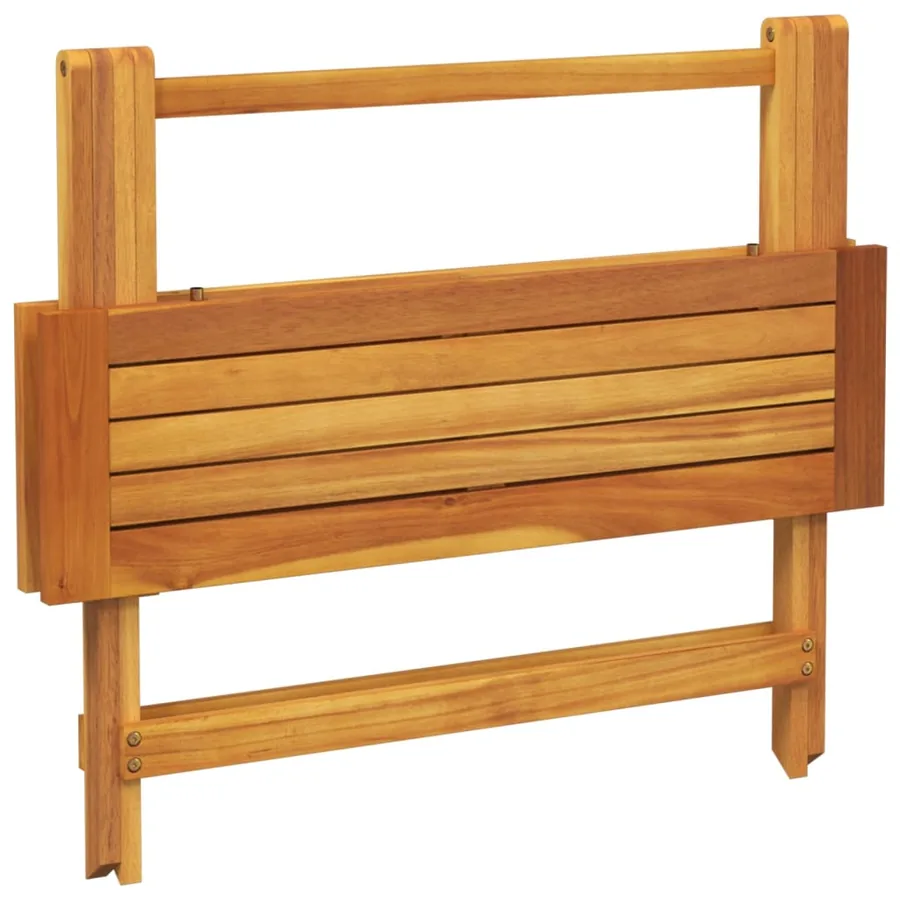 Ensemble à manger de jardin pliable 5 pcs bois massif d’acacia - 7
