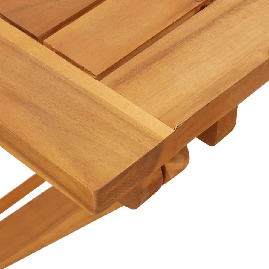 Ensemble à manger de jardin pliable 5 pcs bois massif d’acacia - 8