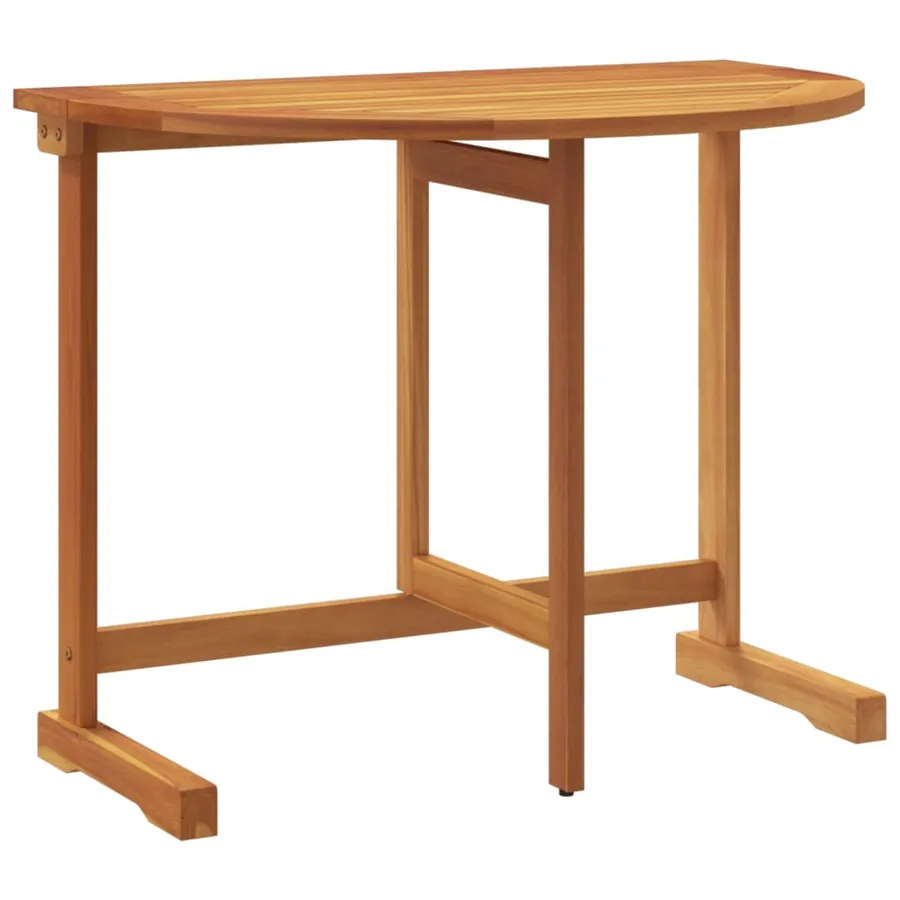 Ensemble à manger de jardin pliable 3 pcs bois d'acacia massif - 3