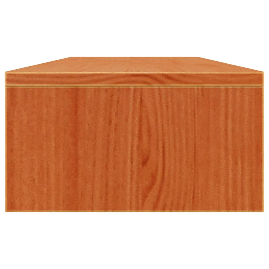 Support de moniteur marron miel 100x24x13 cm bois de pin solide - 5