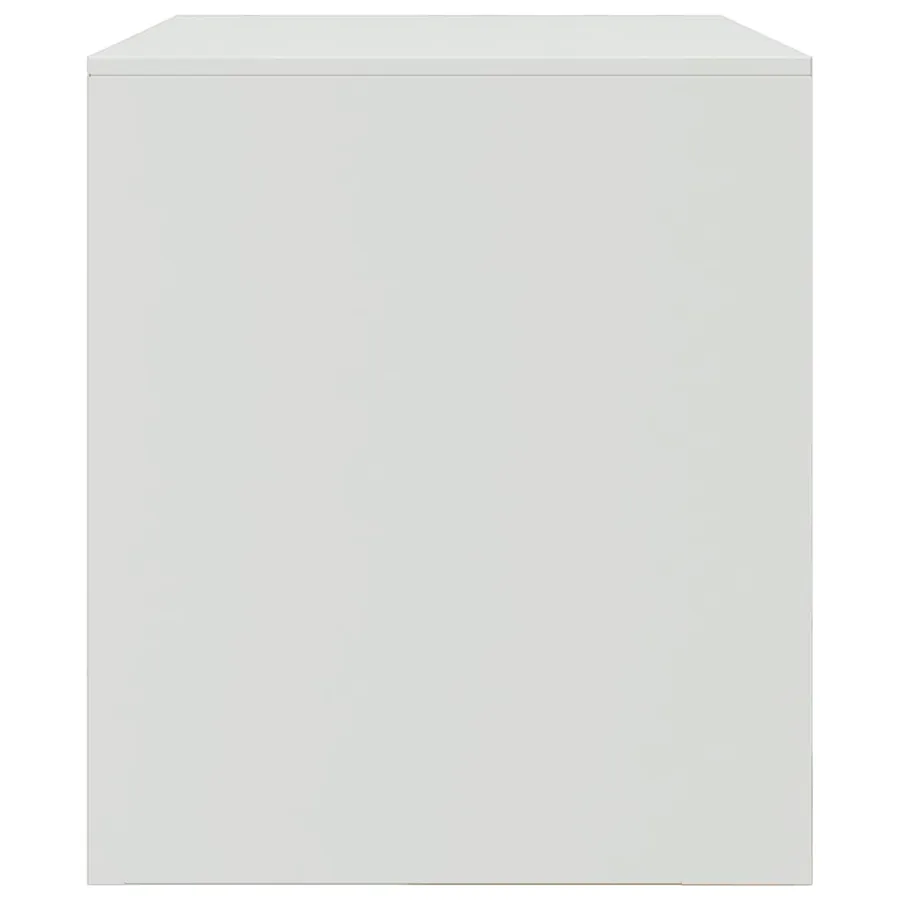 Meuble TV blanc 67x39x44 cm acier - 8