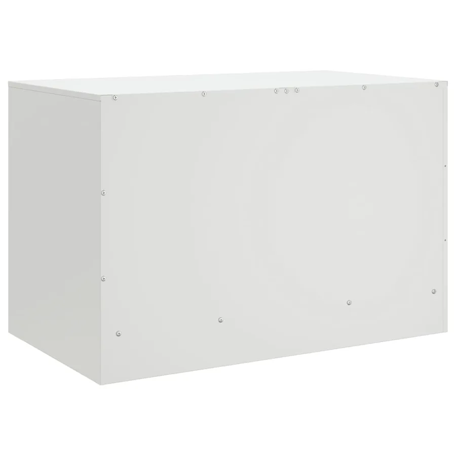Meuble TV blanc 67x39x44 cm acier - 9