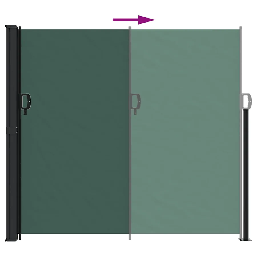Auvent latéral rétractable vert foncé 180x600 cm - 5