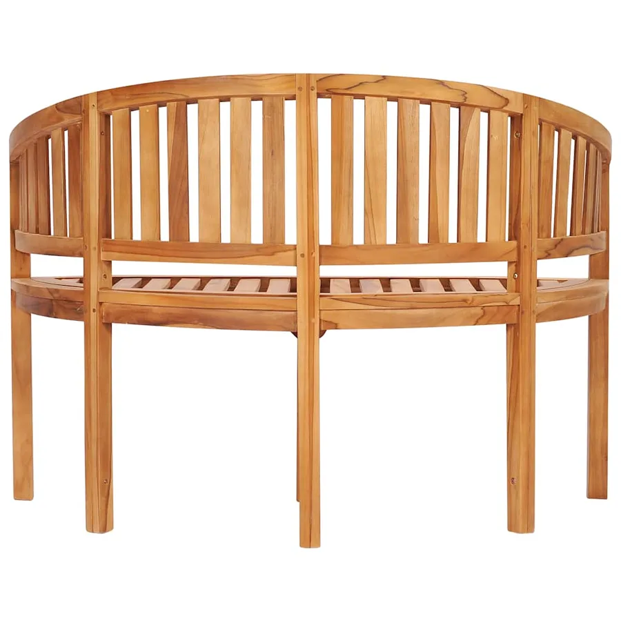 Banana-shaped garden bench 120 cm Solid teak - 6
