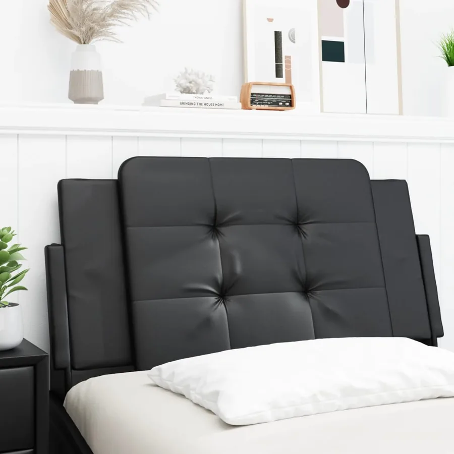 Coussin de tête de lit Zadar noir 100 cm similicuir