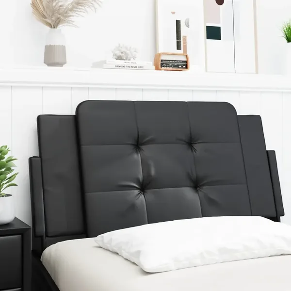 Coussin de tête de lit Zadar noir 100 cm similicuir
