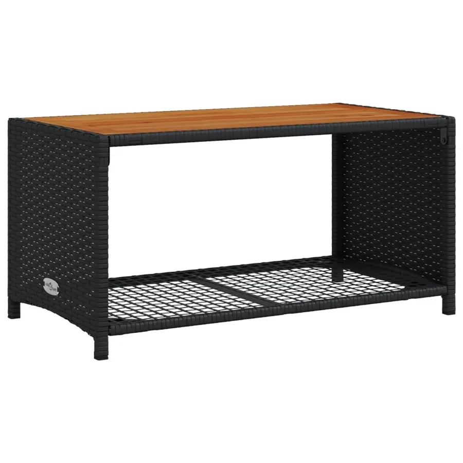 Salon de jardin 4 pcs avec coussins noir résine tressée - 8
