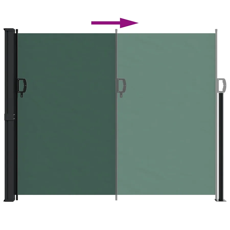 Auvent latéral rétractable vert foncé 160x500 cm - 5