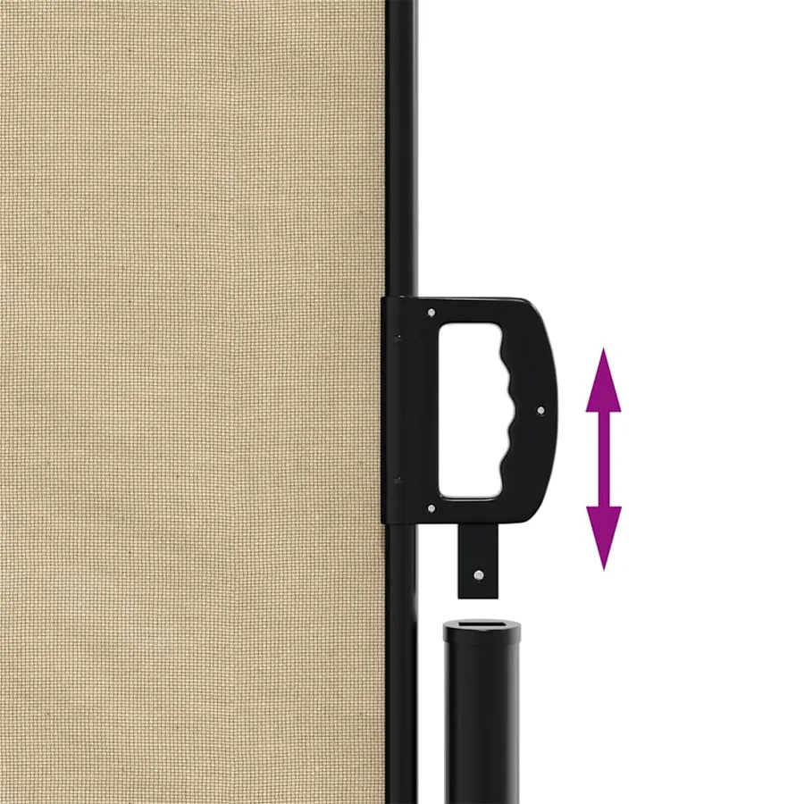 Auvent latéral rétractable beige 220x500 cm - 6