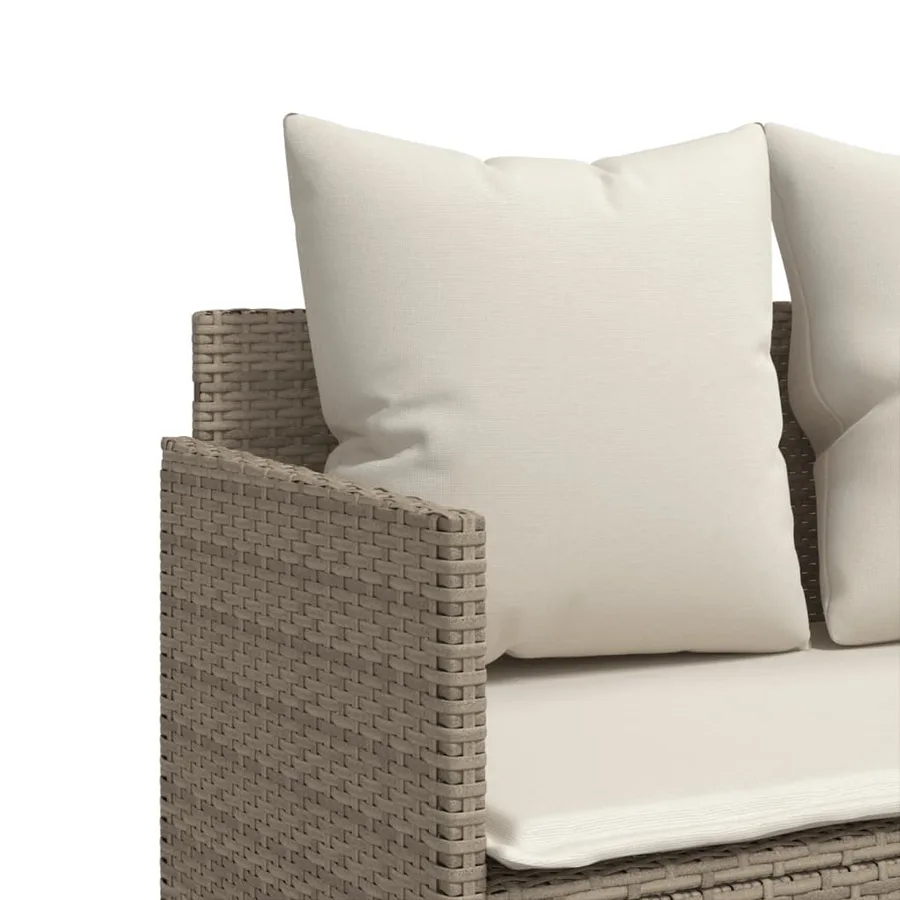 Salon de jardin avec coussins 5 pcs beige résine tressée - 6