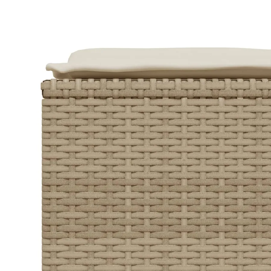 Salon de jardin avec coussins 5 pcs beige résine tressée - 5