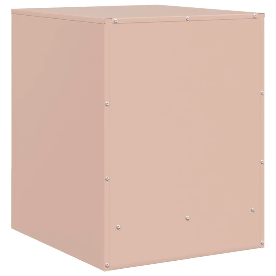 Tables de chevet 2 pcs rose 34,5x39x44 cm acier - 9
