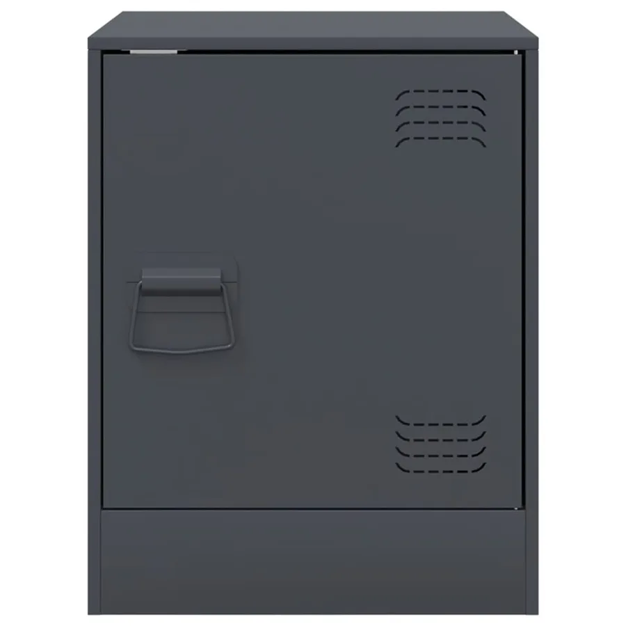 Tables de chevet 2 pcs anthracite 34,5x39x44 cm acier - 5