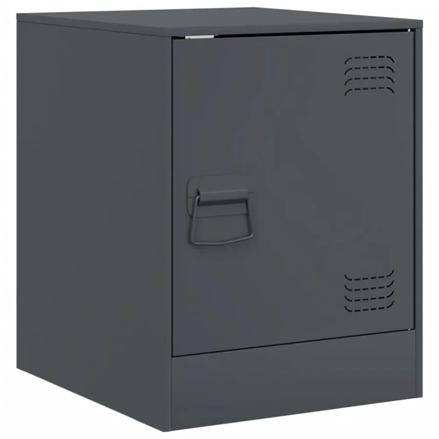 Tables de chevet 2 pcs anthracite 34,5x39x44 cm acier - 7
