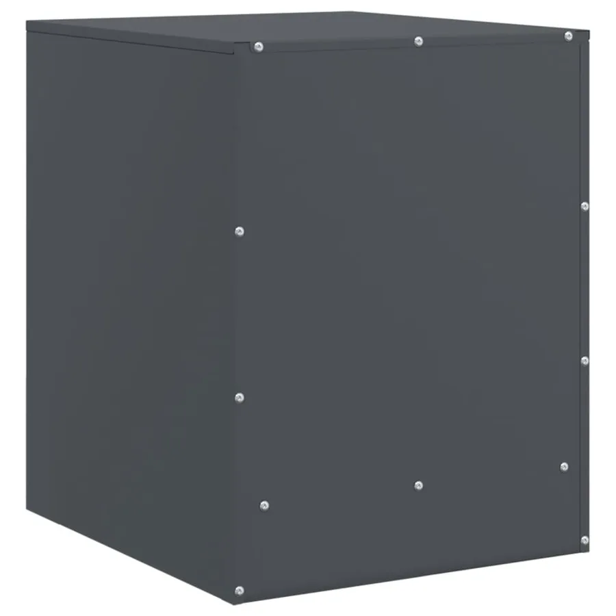 Tables de chevet 2 pcs anthracite 34,5x39x44 cm acier - 9