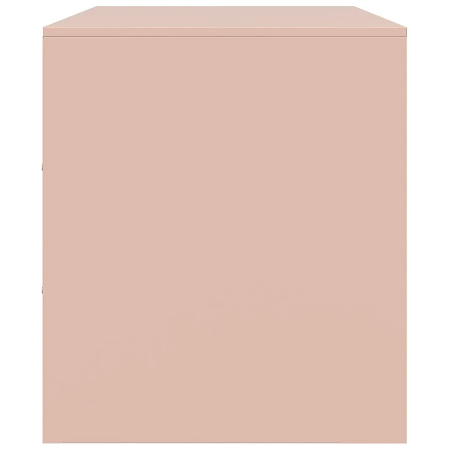 Meuble TV rose 67x39x44 cm acier - 7