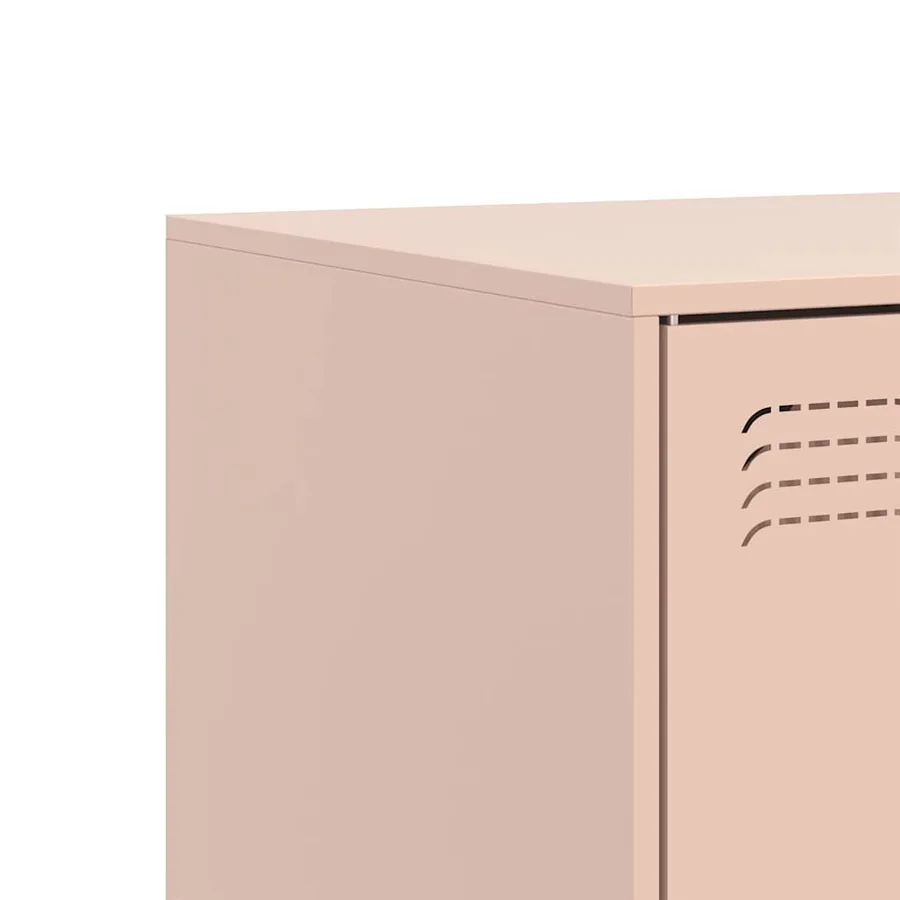 Meuble TV rose 67x39x44 cm acier - 9